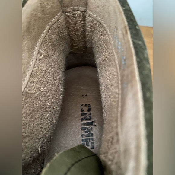 Crime London Green Leather Distressed Studded High Top Sneakers 41/11 - Picture 10 of 14